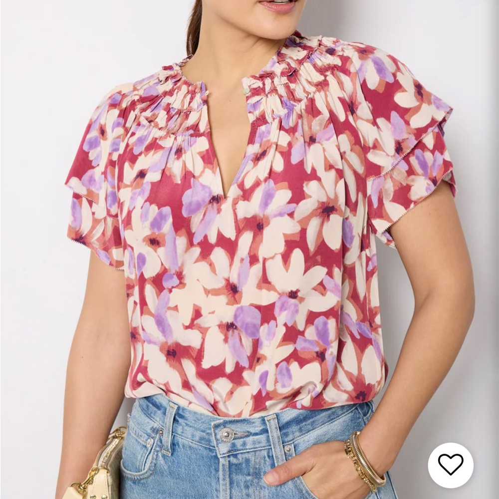 Rails Pink and Purple Floral blouse